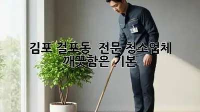 김포 걸포동 🏥 전문 청소업체, 깨끗함은 기본! ✨